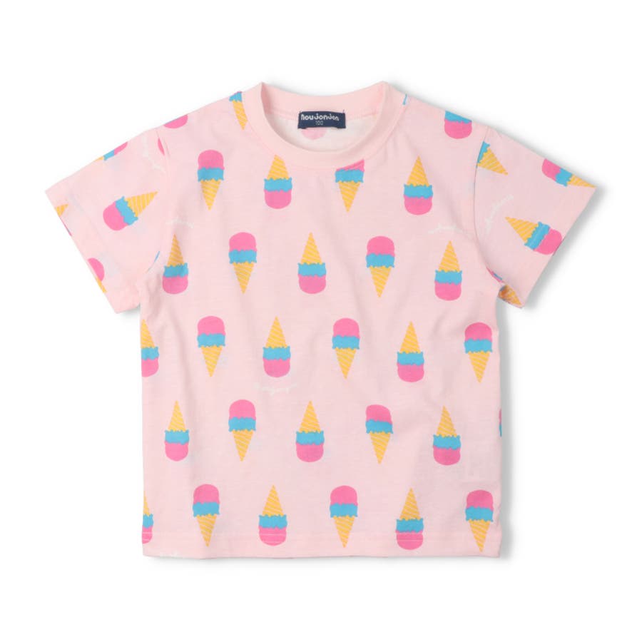 貝殻・アイス総柄半袖Tシャツ[品番：MTIK0012515]｜こどもの森e-shop