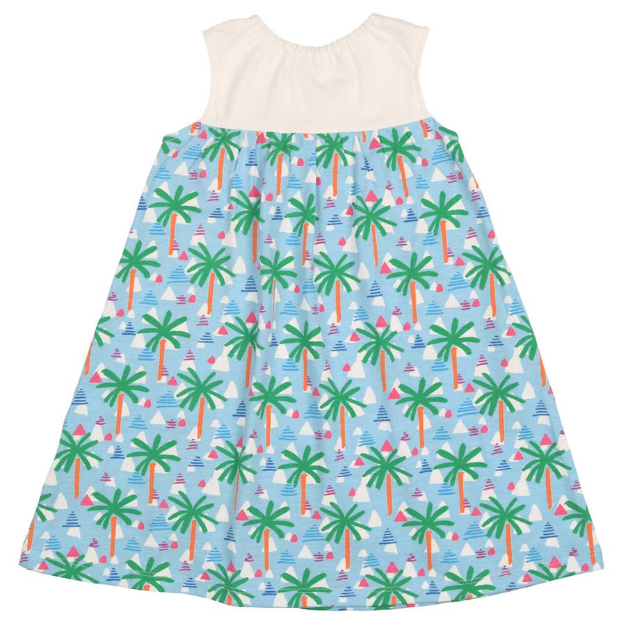 Will Mery ヤシの木柄切替ノースリーブワンピース 品番 Mtik こどもの森e Shop コドモノモリイーショップ のキッズファッション通販 Shoplist ショップリスト