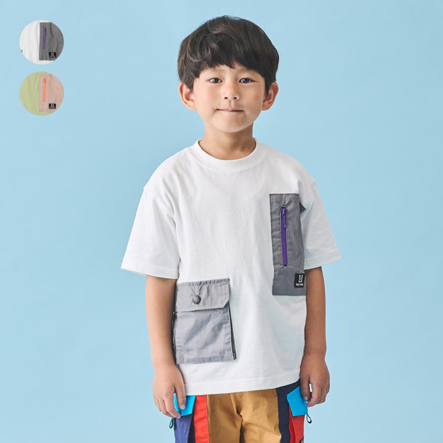 ポケット付半袖Tシャツ 90cm～130cm V32802[品番：MTIK0010717