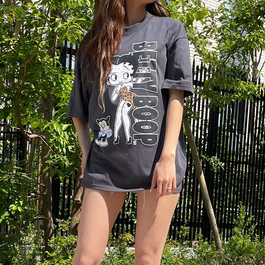 BETTY BOOPヒョウ柄ビッグTシャツ[品番：MJNW0001341]｜me Jane（ミー