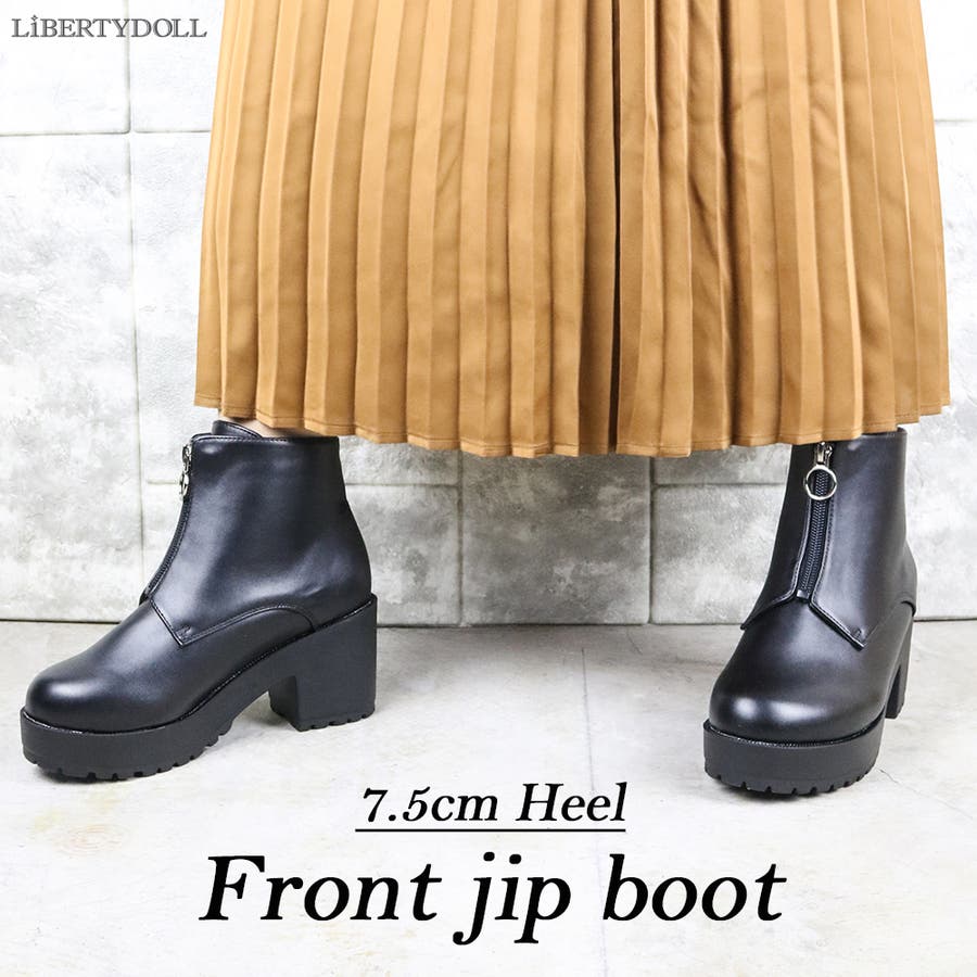 LibertyDoll レースアップ ショートブーツ 5cmヒール 男女兼用