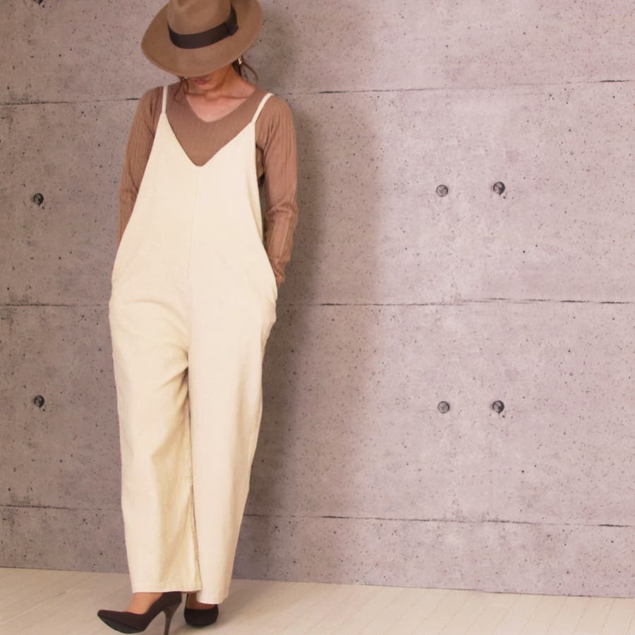 素敵な パンツ サロペット コーデュロイ レディース 秋冬 冬 その他