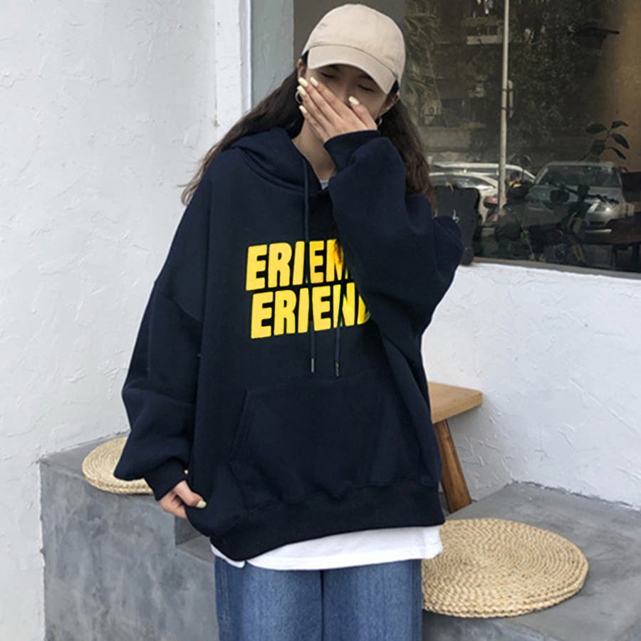 海外花系 thisisneverthat ホットピンク フードパーカー Lサイズ