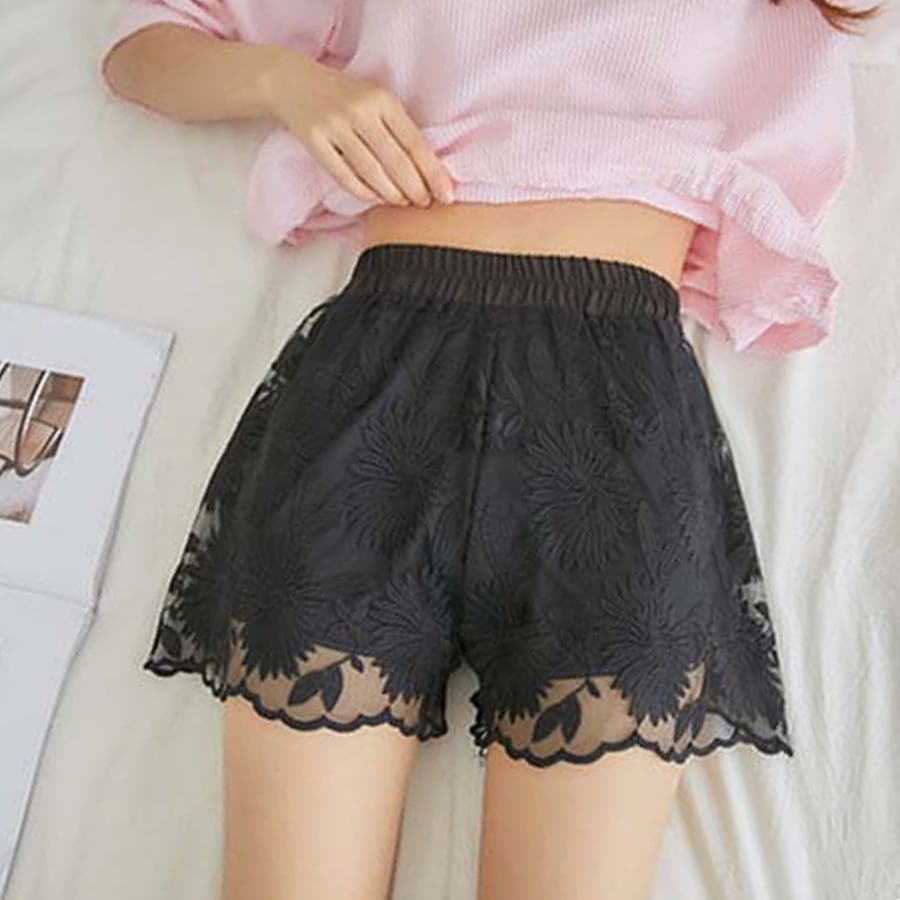 ペチパンツ レース ショートパンツ[品番：AGCW0006137