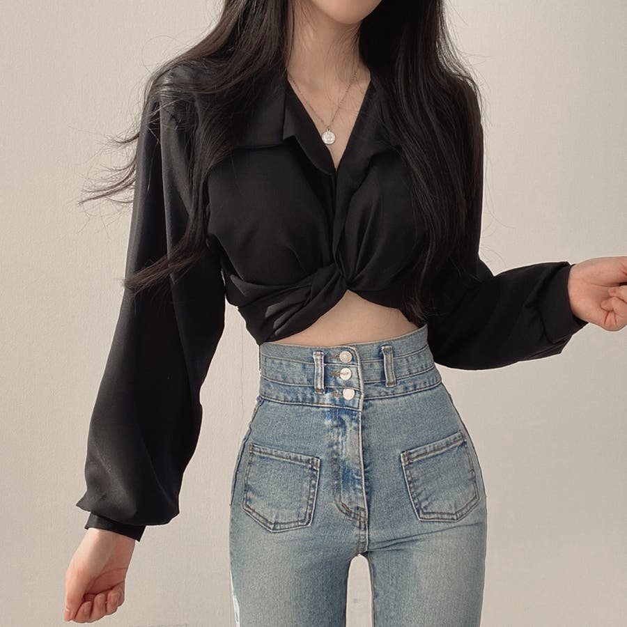 シャツブラウス 長袖  ショート丈トップス[品番：AGCW0004518]｜ANGELCLOSET（エンジェルクローゼット）のレディースファッション通販｜SHOPLIST（ショップリスト）