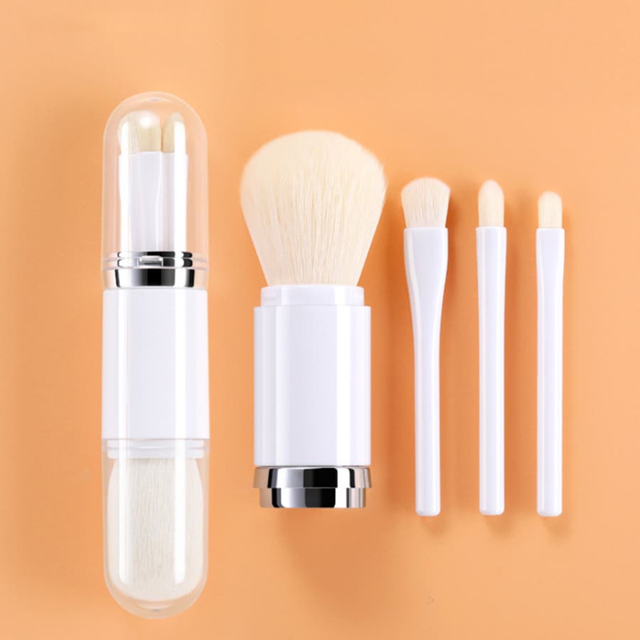 miniministore 一体型 蓋付き メイクブラシ 4本セット【ゆう