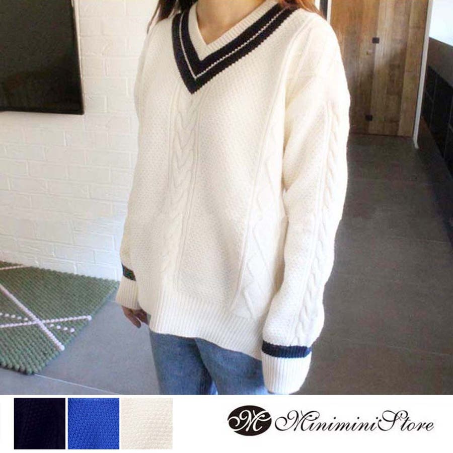 ニット レディース トップス Vネック 長袖 リブニット 人気 品番 Ii Miniministore ミニミニストア のレディース ファッション通販 Shoplist ショップリスト