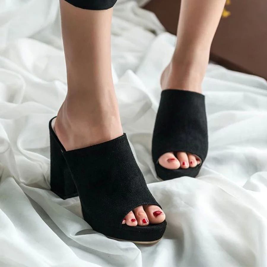 GRISE 6.5cmチャンキーヒールミュール◇（パンプス）｜LE TALON