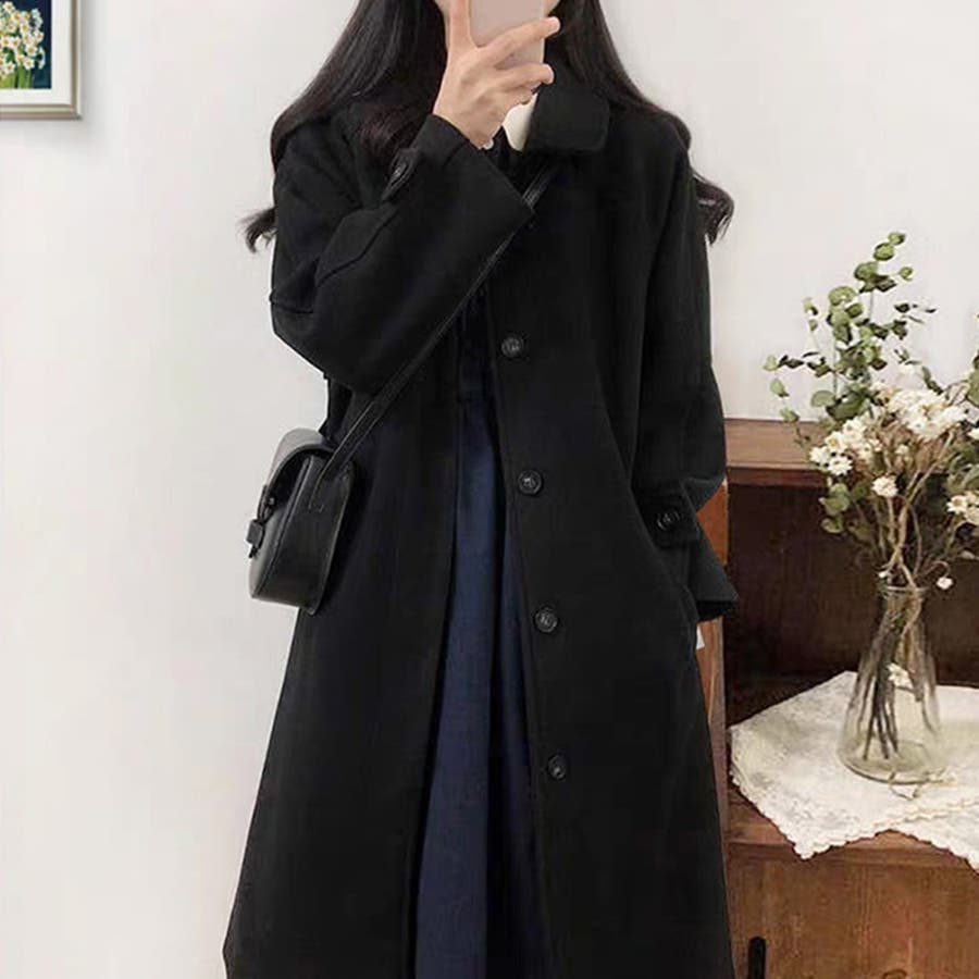 定価17万＊未使用級✨コルネリアーニ ステンカラーコート 中綿 50 XL 黒 定価17万＊未使用級✨コルネリアーニ ステンカラーコート 中綿
