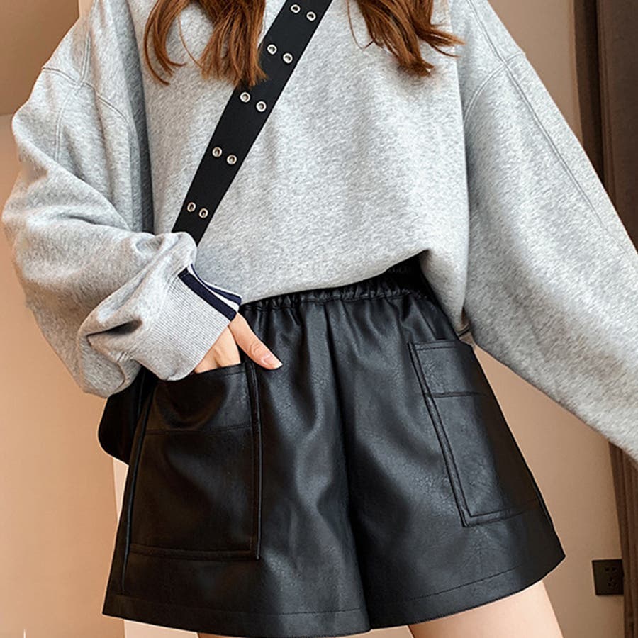 レザー ショートパンツ レディース[品番:II000006156 レザー ショートパンツ レディース[品番:II000006156