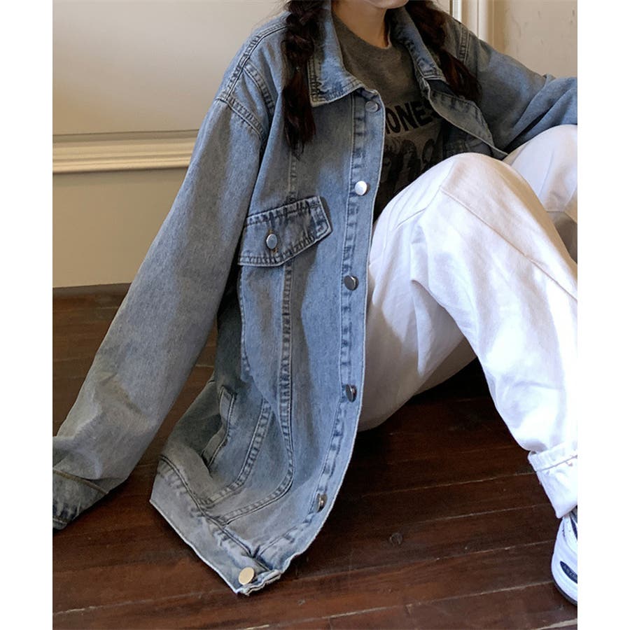 デニムジャケットゆったり  Gジャン羽織る[品番：II000011551]｜Miniministore（ミニミニストア）のレディースファッション通販｜SHOPLIST（ショップリスト）