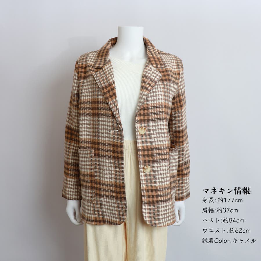グレンチェック ジャケット レディース[品番：II000009514