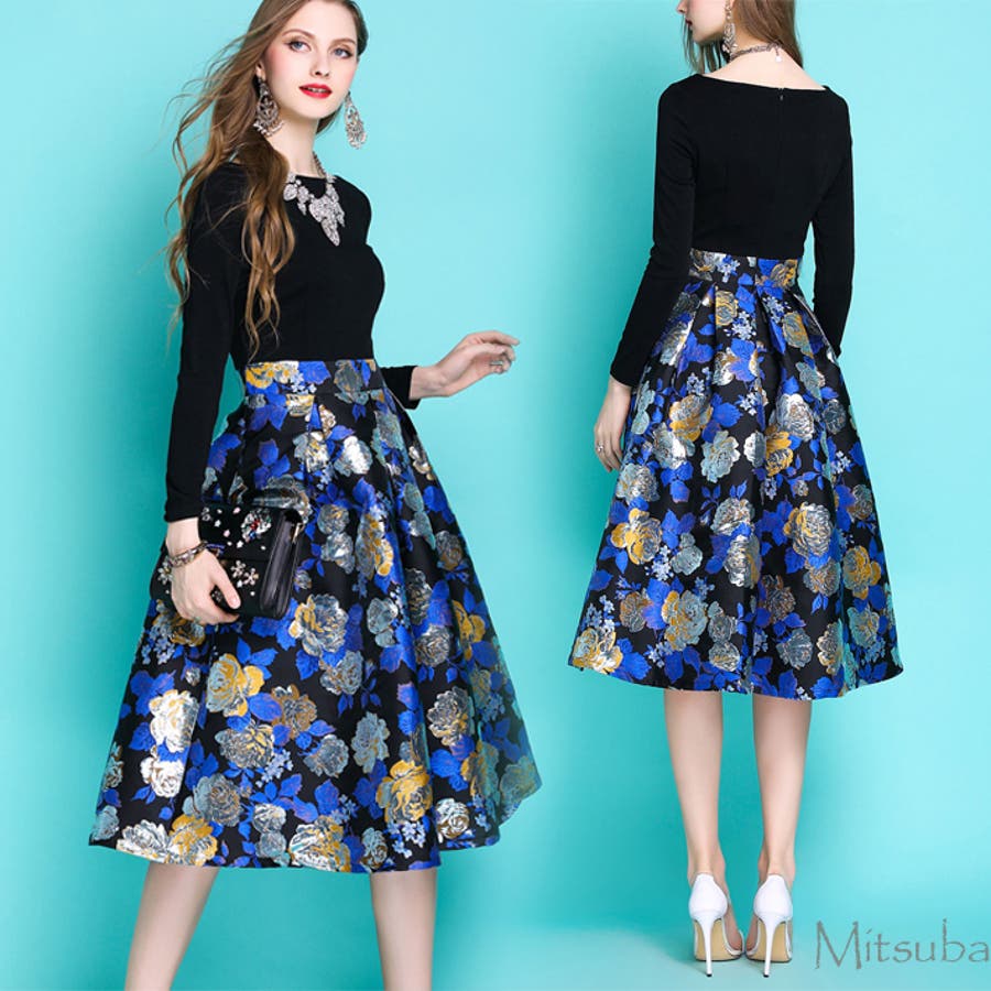 青薔薇のドッキングドレス ドレス パーティドレス 品番 Mtbw みつば ミツバ のレディースファッション通販 Shoplist ショップリスト