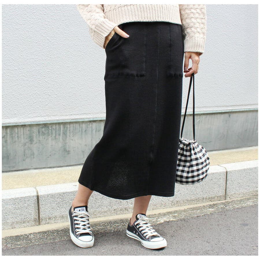 ワッフルスカート ワッフル ロングスカート[品番：MDRW0003365]｜MODE 