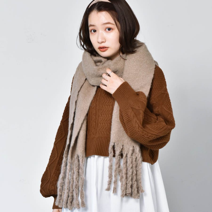 ○casiTA○ 太フリンジマフラー[品番：RTGW0004784]｜RETRO GIRL