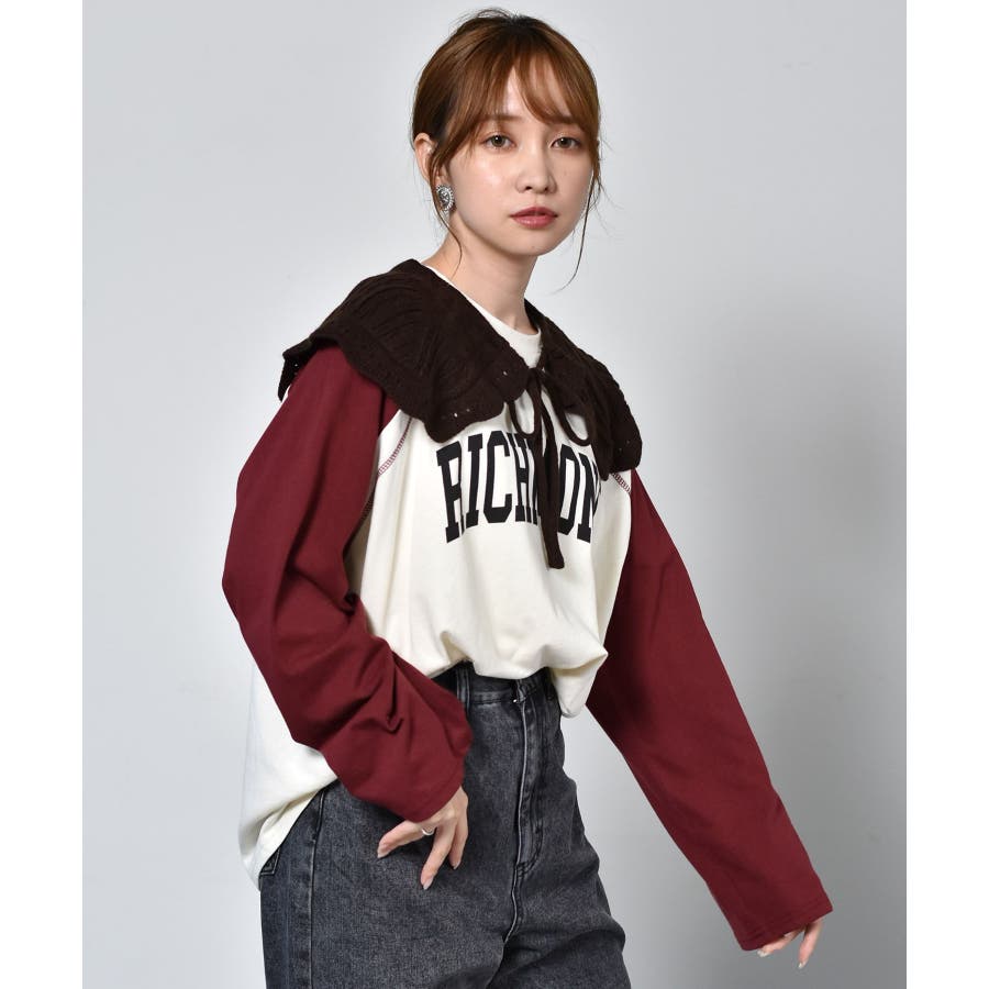 アテッサ新作モデル ラグランロゴTEE[品番：RTGW0004665]｜RETRO GIRL（レトロガール トップス