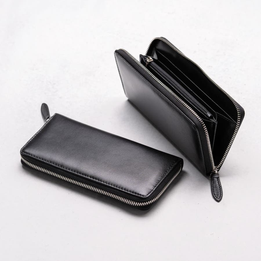 【良品】◇マルニ◇ ブラック / レザー / ラウンドファスナー 長財布 マルニ | レザーラウンドファスナー長財布 | 白 - インポートセレクト