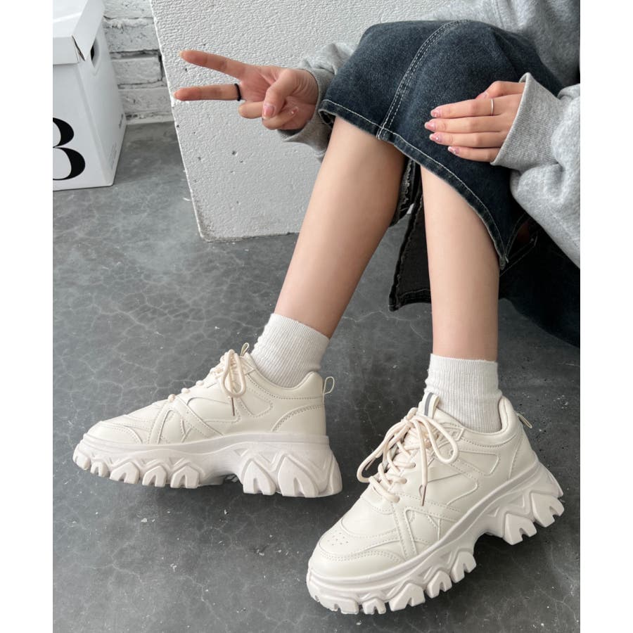 ではおそら Trubo Xx グレー ダッドスニーカー 厚底 チャンキーソール 韓国 98pwq M デサント