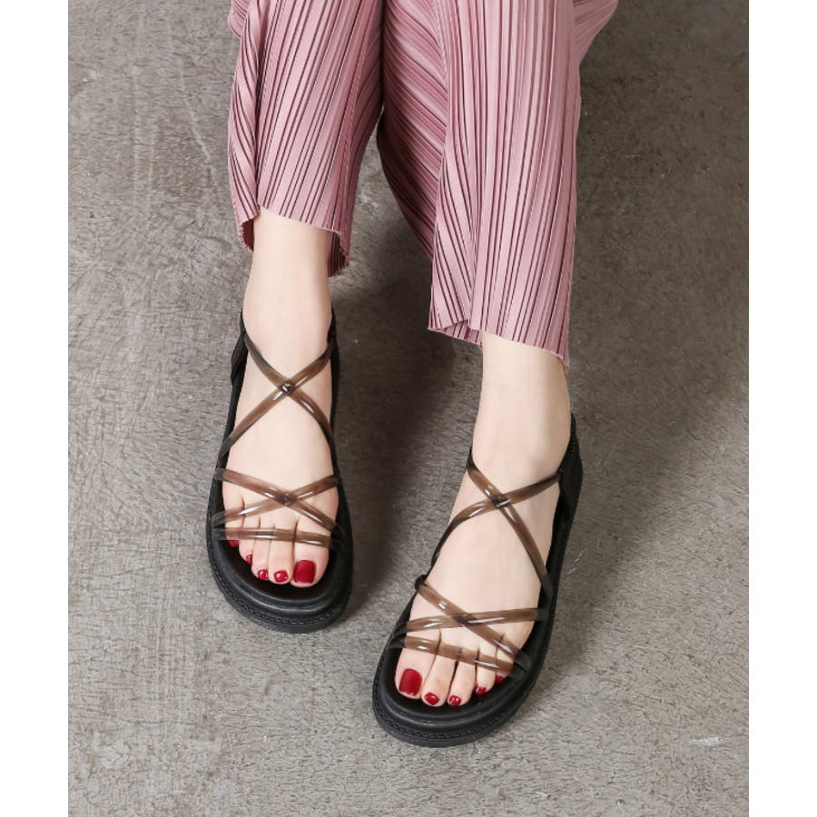 超軽量 クリアストラップ厚底スポーツサンダル 7438WB[品番：MTTS0000556]｜Shoes in Closet（シューズ インクローゼット）のレディースファッション通販｜SHOPLIST（ショップリスト）