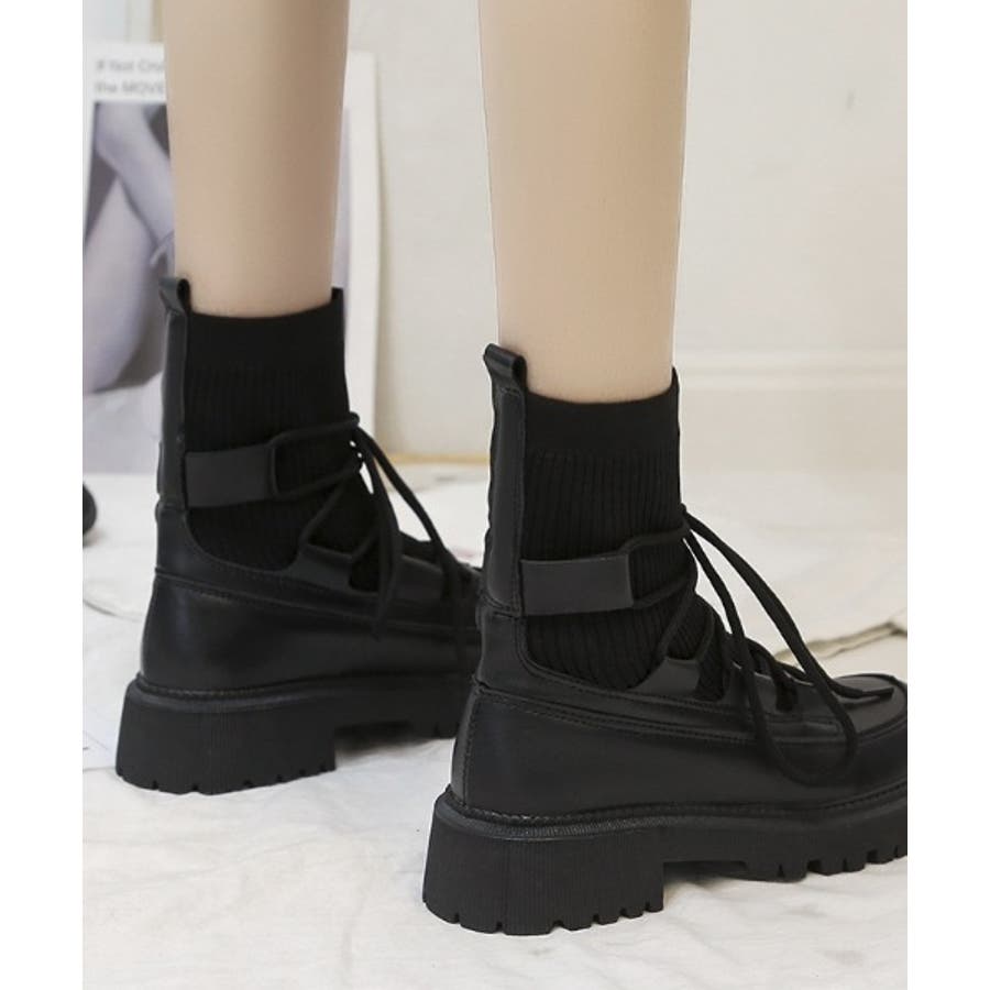 軽量厚底タンクソール レースアップ ソックスブーツ 952[品番：MTTS0000703]｜Shoes in  Closet（シューズインクローゼット）のレディースファッション通販｜SHOPLIST（ショップリスト）
