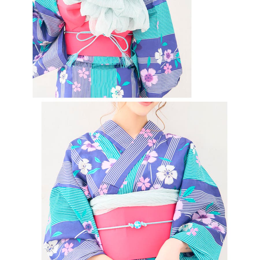 爆買い！ 彩りとんぼ玉付き飾り帯紐 浴衣小物 帯締め[品番：MFND0009759 着物・浴衣