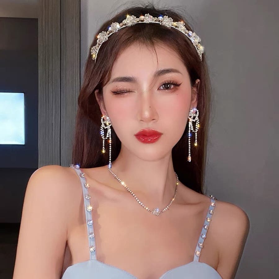 再入荷のおすすめ最新情報 NAIDY 高級ストーン埋め尽くしキラキラゴージャスなカチューシャ ヘアアクセサリー