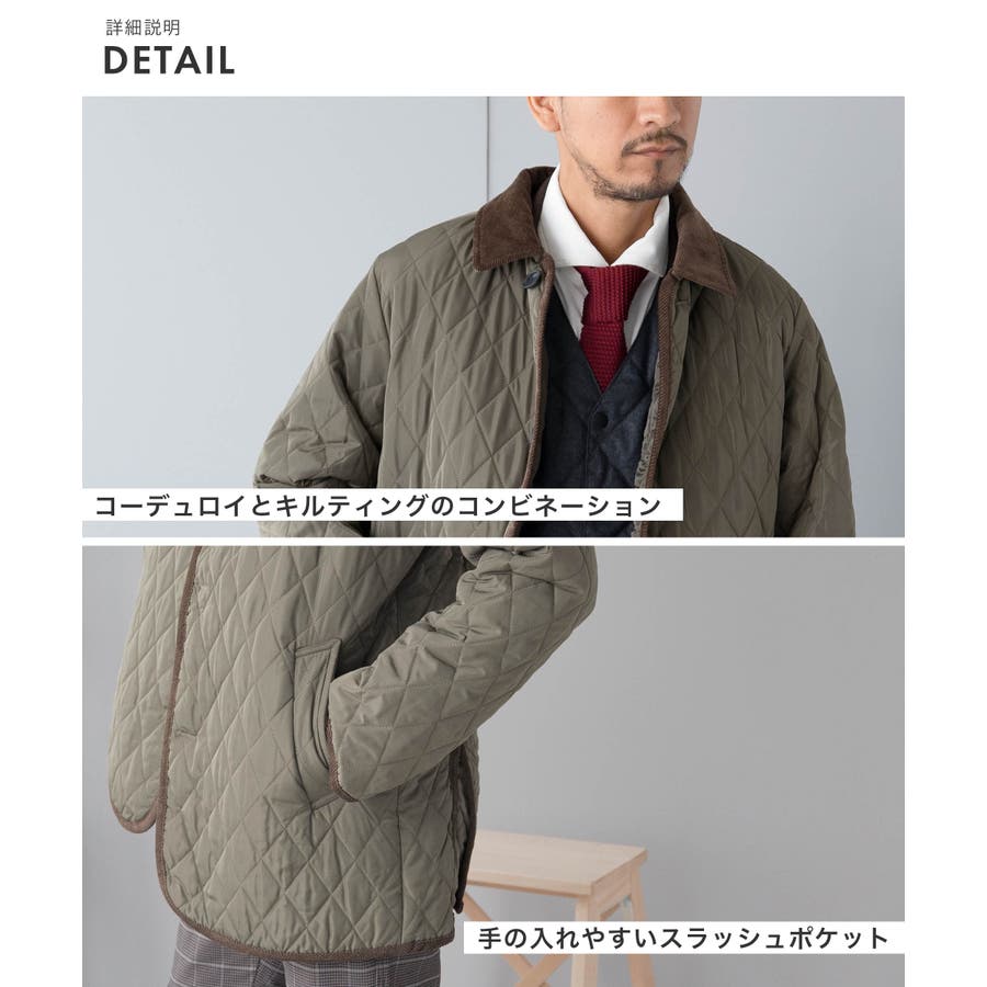 ENFOLDのPEタフタ ノーカラーコート