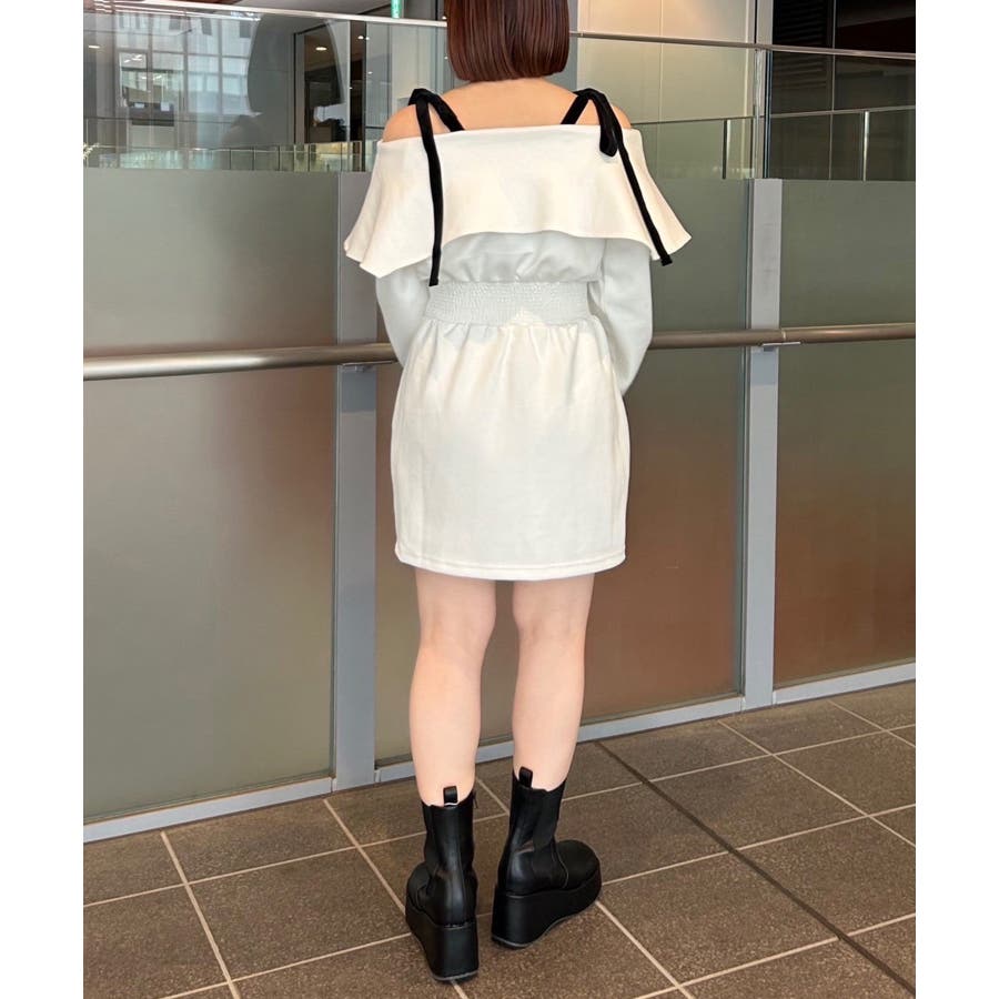 one after another】肩リボンカットミニワンピース[品番：NCLW0015072]｜NICE CLAUP / OLIVE des  OLIVE OUTLET（ナイスクラップ オリーブデオリーブ アウトレット）のレディースファッション通販｜SHOPLIST（ショップリスト）