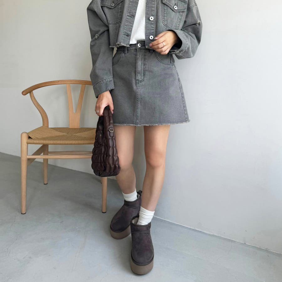 one after another】【S～Lサイズ展開】厚底フェイクムートンブ…[品番