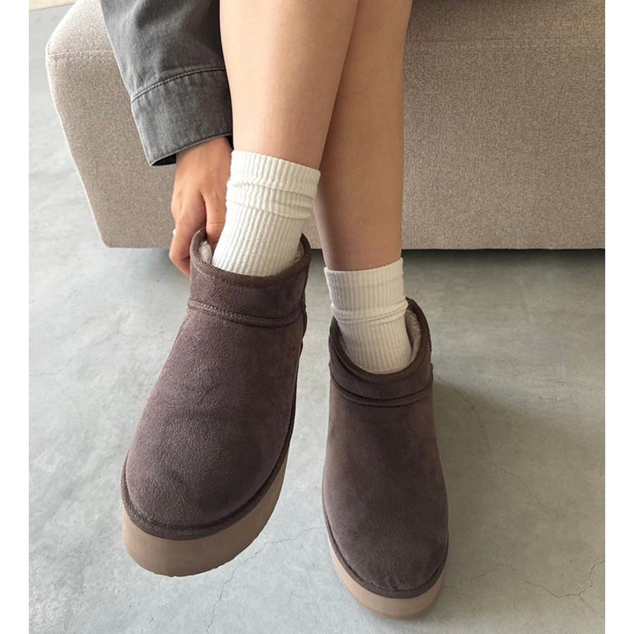 one after another】【S～Lサイズ展開】厚底フェイクムートンブ…[品番