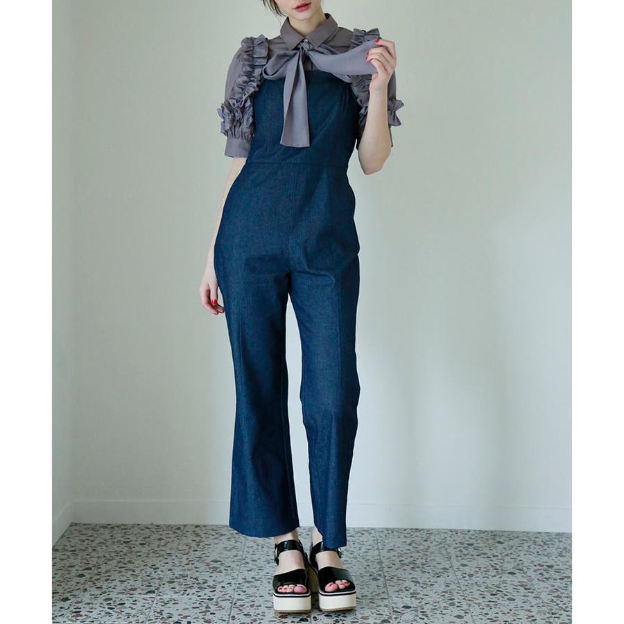 Seemi】バックリボンサロペット[品番：NCLW0010357]｜NICE CLAUP