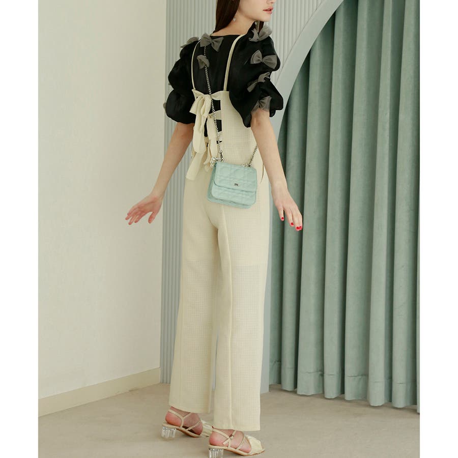 Seemi】バックリボンサロペット[品番：NCLW0010357]｜NICE CLAUP