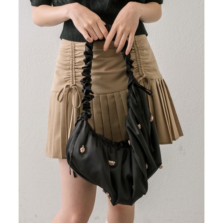 OLIVE des OLIVE】ミニローズコサージュ付きバッグ[品番