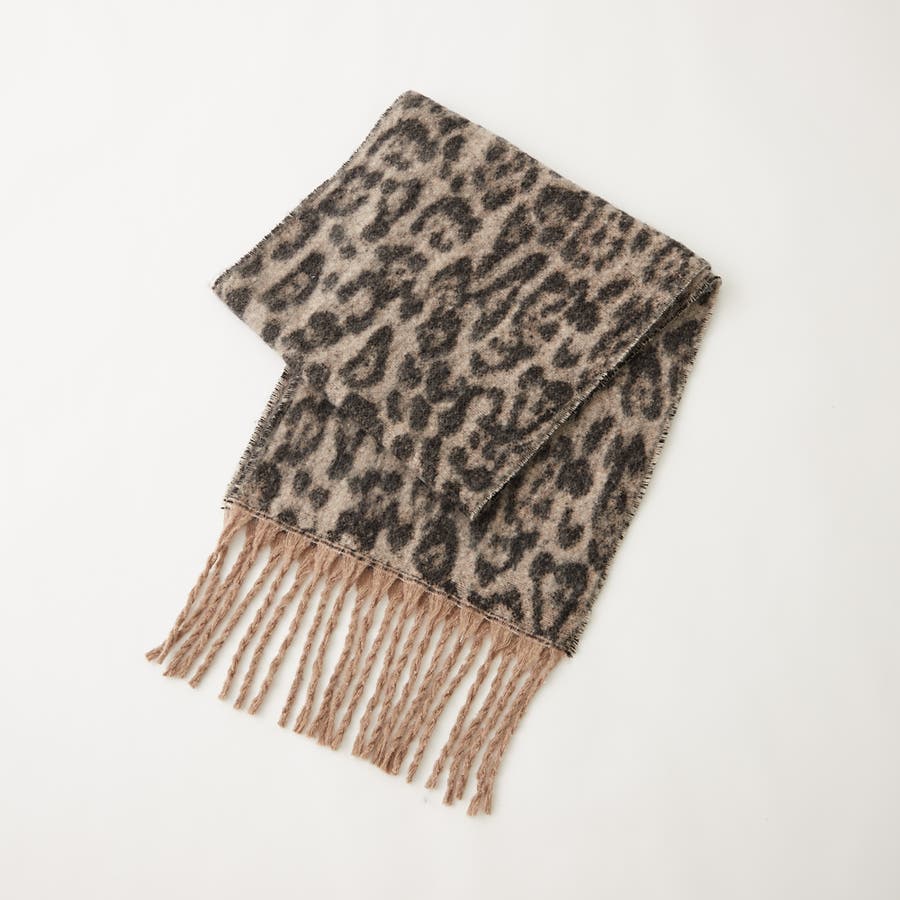 レオパード マフラー[品番：OLOW0016454]｜RMAF NICE CLAUP / OLIVE