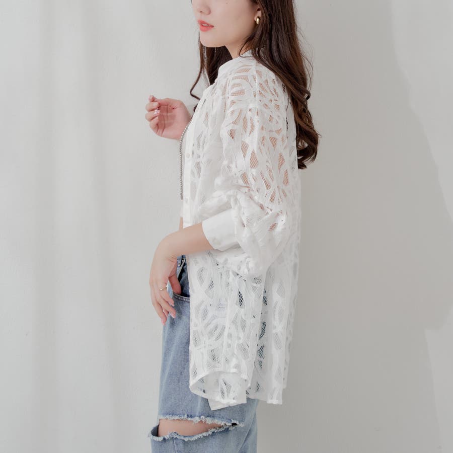Web限定】レースバンドカラーシャツ[品番：OLOW0013407]｜RMAF NICE 