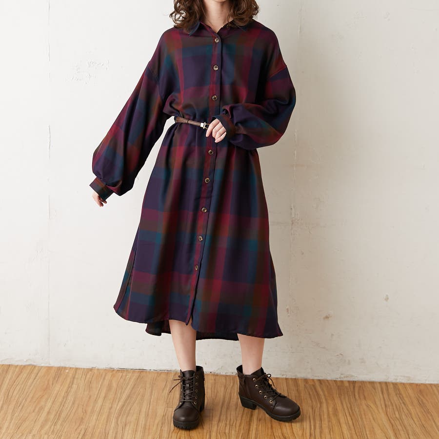 Bigチェック袖バルーンシャツワンピース 品番 Olow Olive Des Olive Outlet オリーブデオリーブ アウトレット のレディースファッション通販 Shoplist ショップリスト