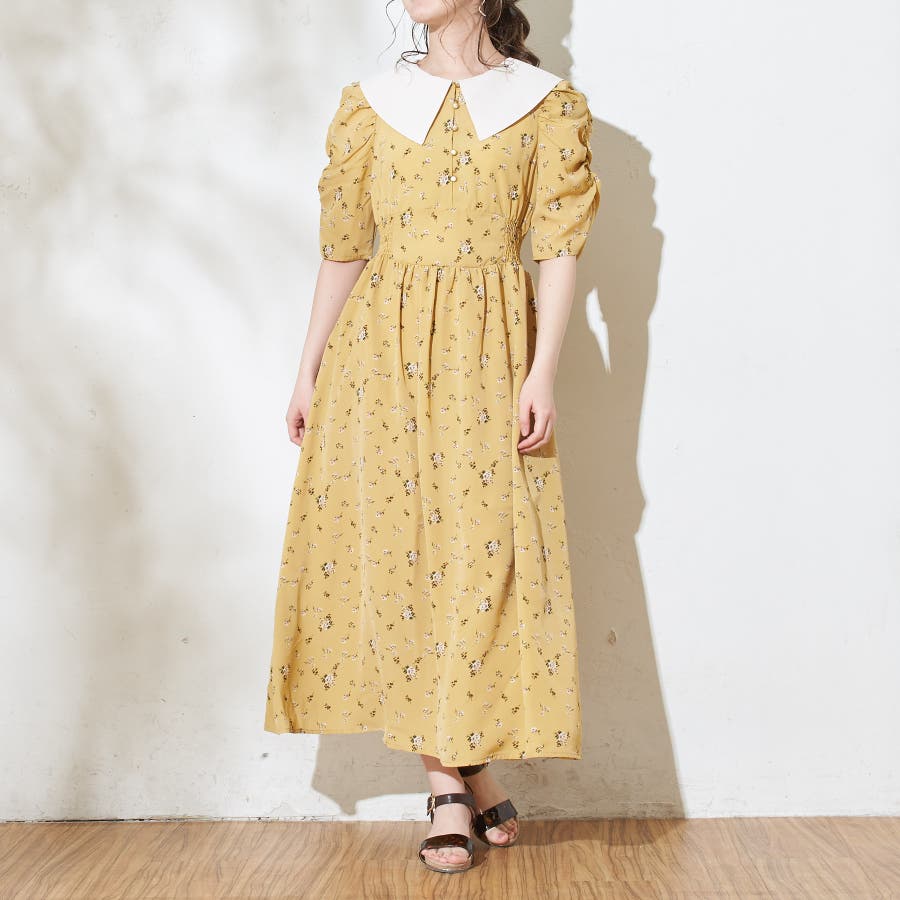 花柄白衿パワショルワンピース 品番 Olow Olive Des Olive Outlet オリーブデオリーブアウトレット のレディースファッション通販 Shoplist ショップリスト