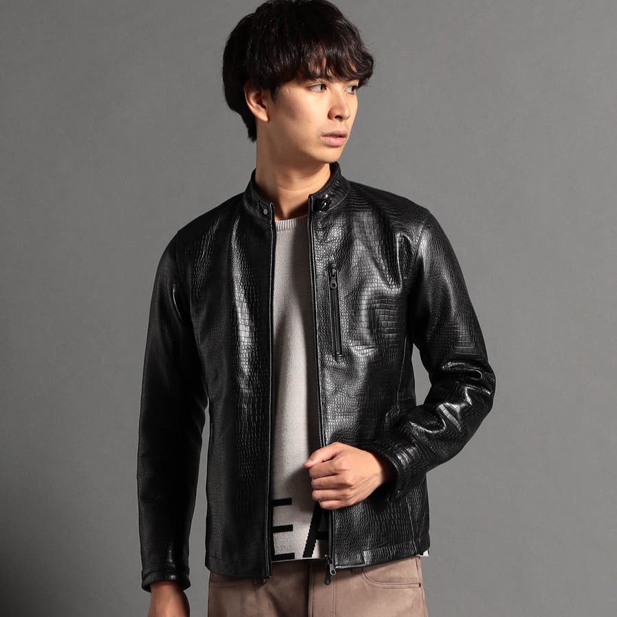 Dico ラムレザー シングルライダースジャケット 46