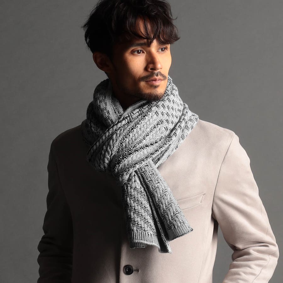 編地切替 プレーティングマフラー[品番：NICW0005010]｜NICOLE（ニコル