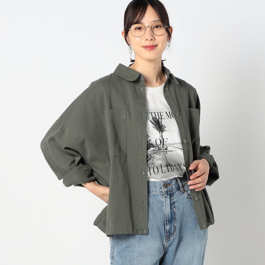 ドロスト仕様 ブルゾンライクシャツ[品番：NICW0005958]｜NICOLE