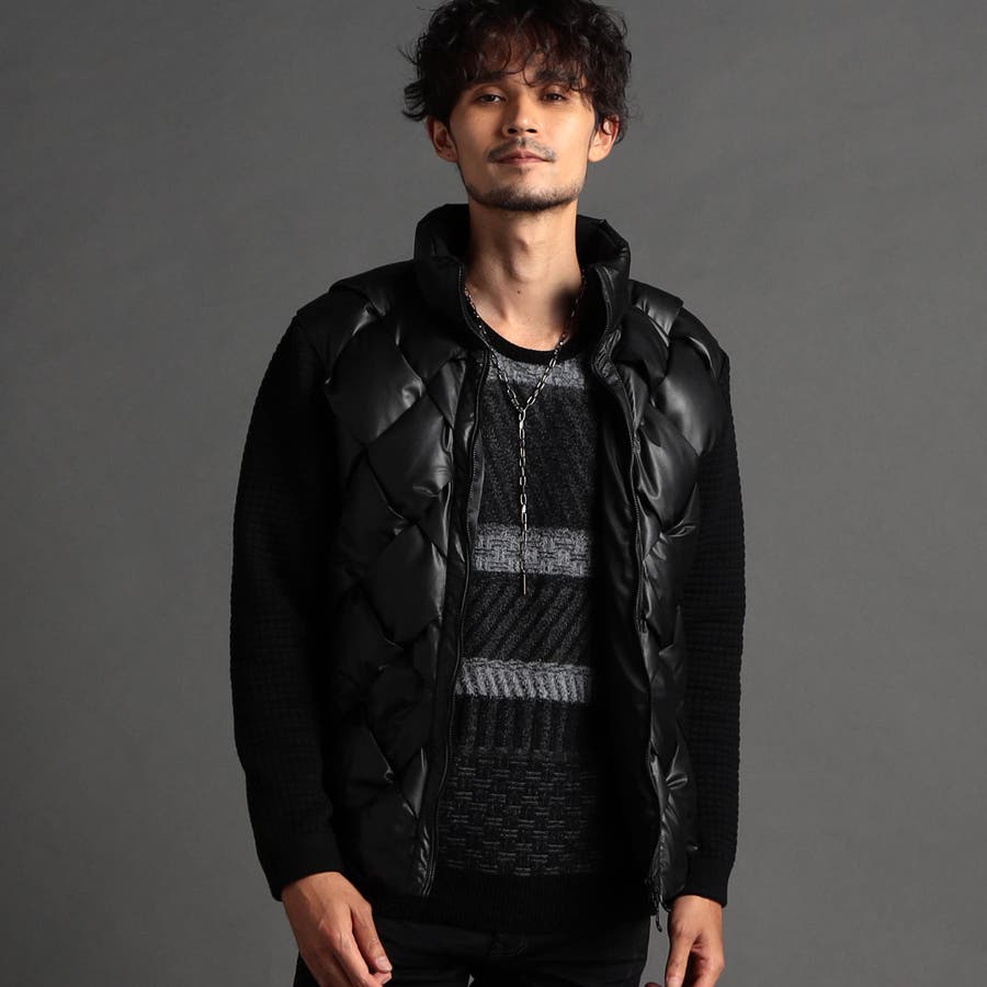 イントレパテッド 袖ニットブルゾン[品番：NICW0006246]｜NICOLE（ニコル）のメンズファッション通販｜SHOPLIST（ショップリスト）