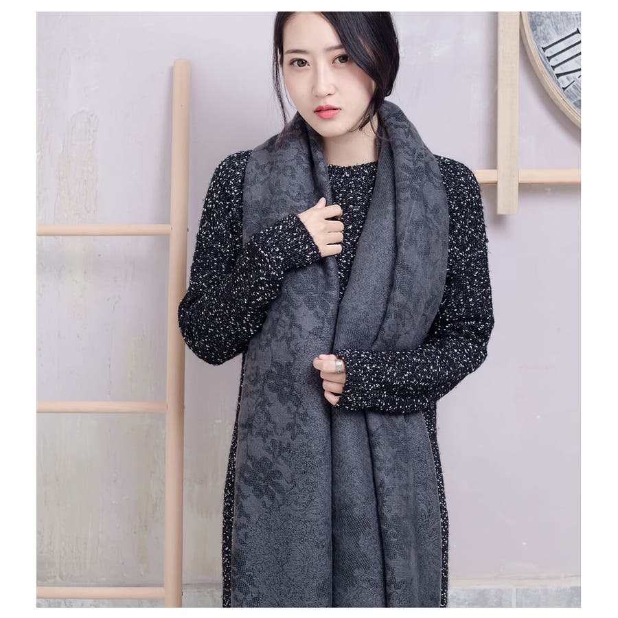 秋冬 ストール 大判厚手花柄刺繍ストール [品番：YAMW0000113]｜Y&M（ワイアンドエム）のレディースファッション通販｜SHOPLIST（ショップリスト）