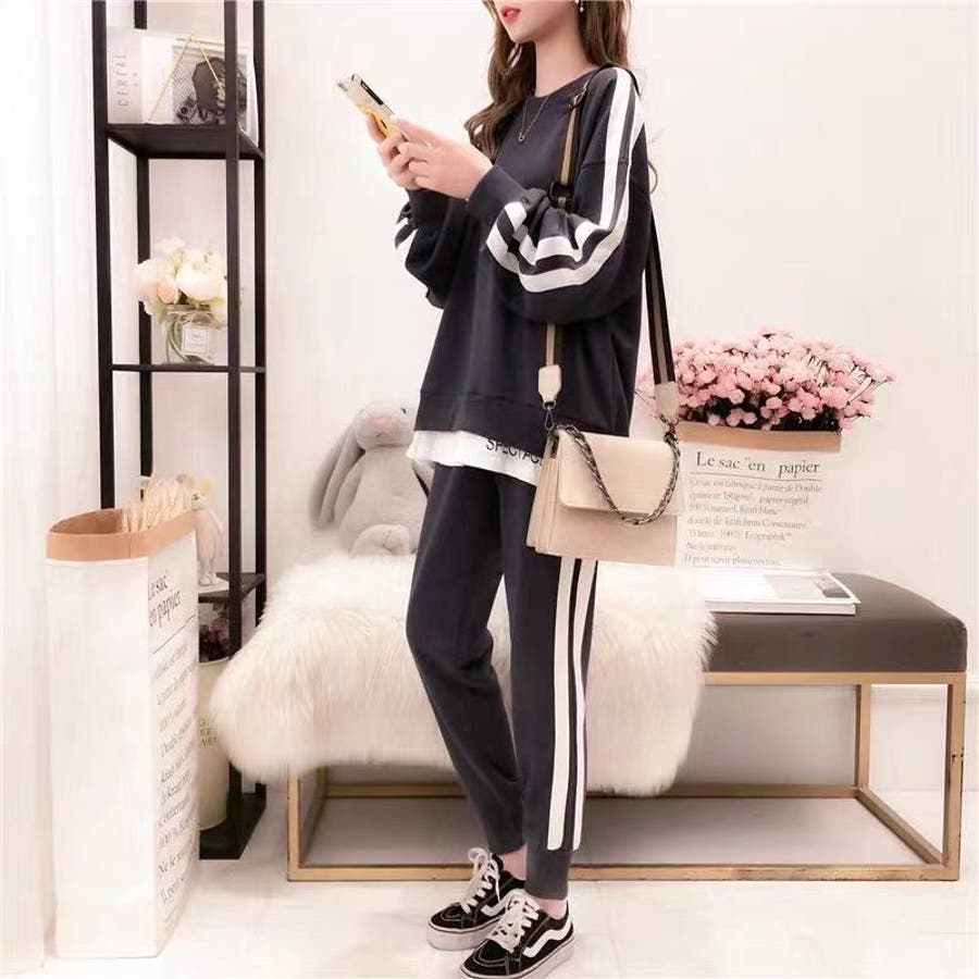 裏起毛セットアップ レディース トップス[品番：NELW0001040