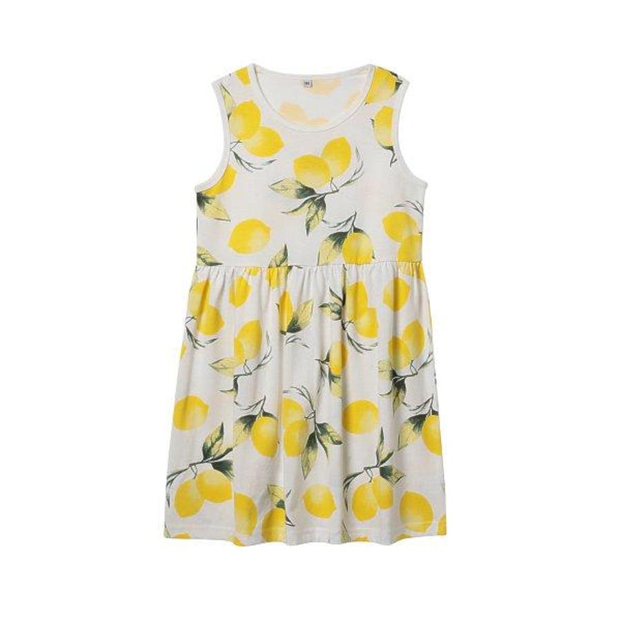 レモン総柄ノースリーブワンピース 品番 Nmyk 西松屋 ニシマツヤ のキッズファッション通販 Shoplist ショップリスト