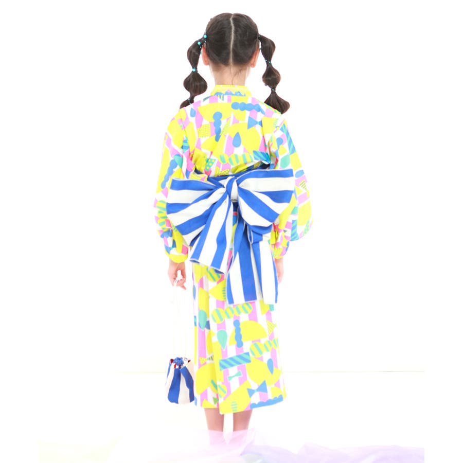 2020春夏】ドリーミングストライプ柄浴衣セット[品番