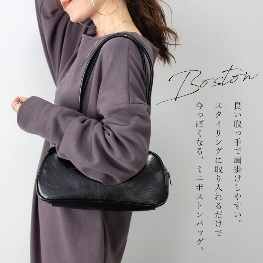 フェイクレザーミニボストンバッグ[品番：FNYW0003508]｜FUNNY