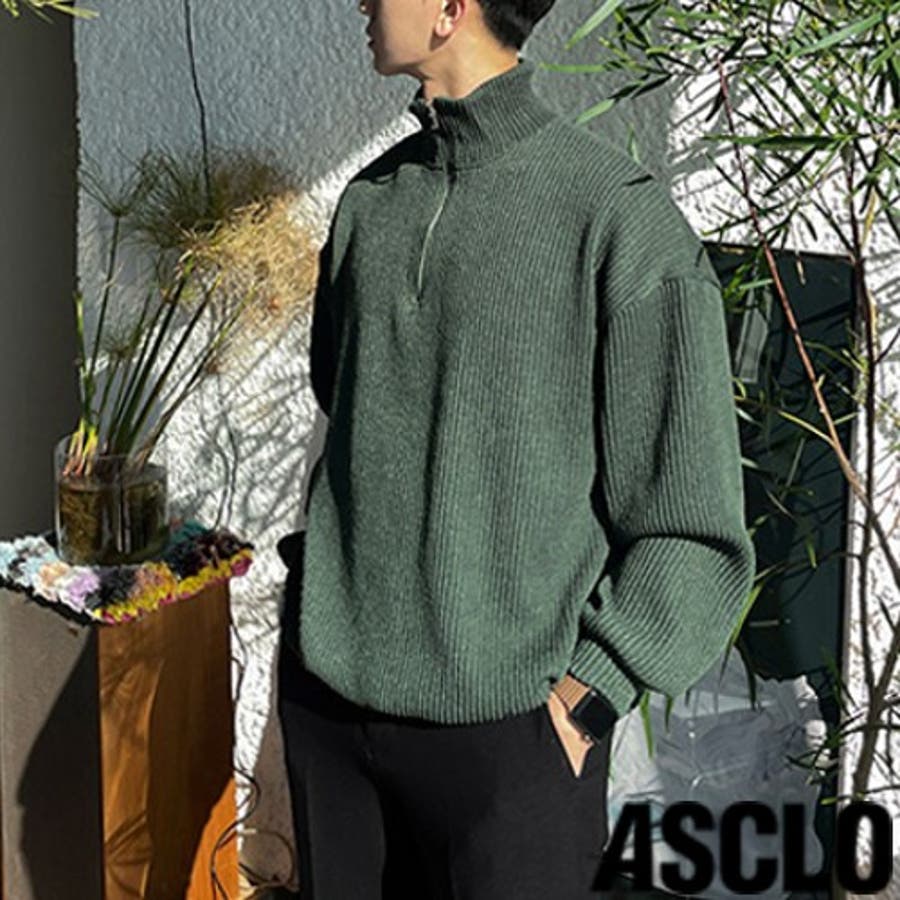 ASCLO(エジュクロ)Half Zip Up Knit 韓国[品番：NWIW0010534