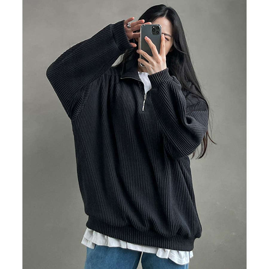 ASCLO(エジュクロ)Half Zip Up Knit 韓国[品番：NWIW0010534]｜3rd