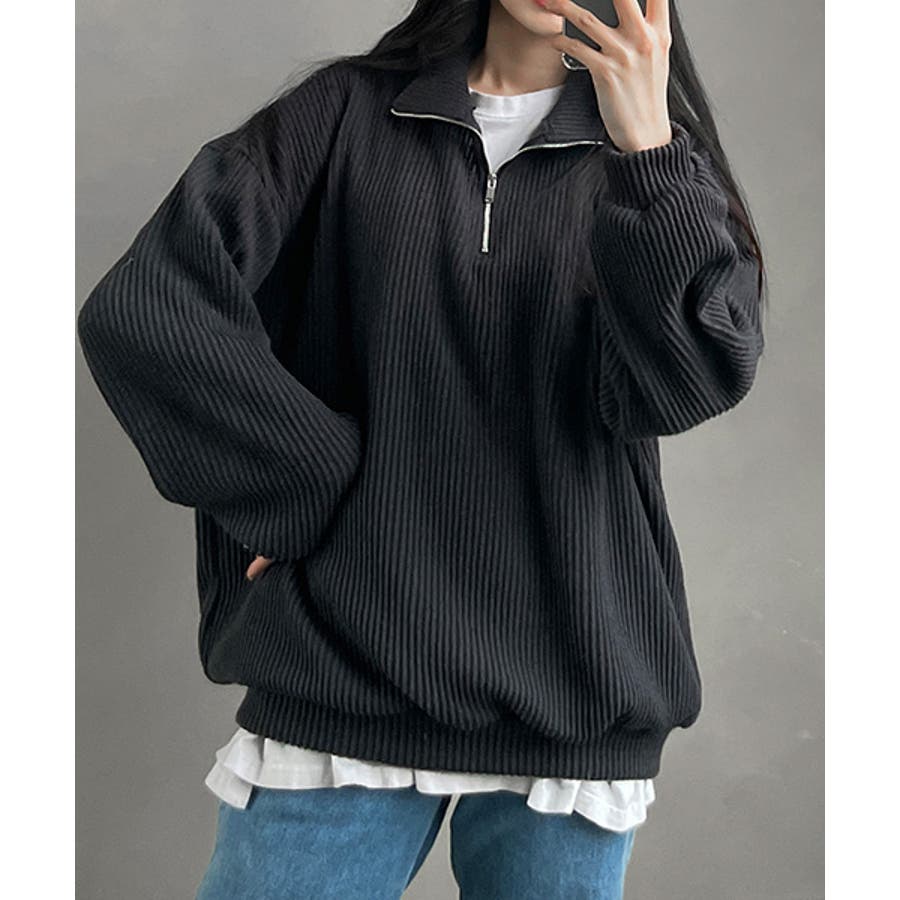 ASCLO(エジュクロ)Half Zip Up Knit 韓国[品番：NWIW0010534]｜3rd