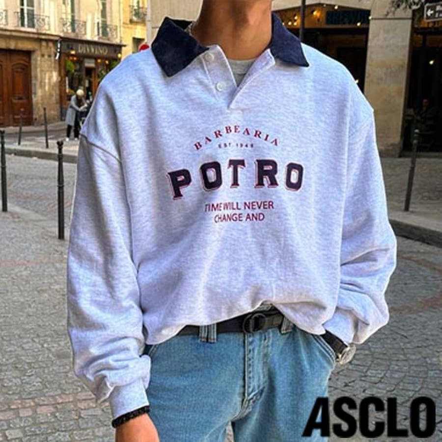 ASCLO(エジュクロ)POTRO Collar Sweat Shirt 韓国[品番：NWIW0010512]｜3rd  Spring（サードスプリング）のメンズファッション通販｜SHOPLIST（ショップリスト）